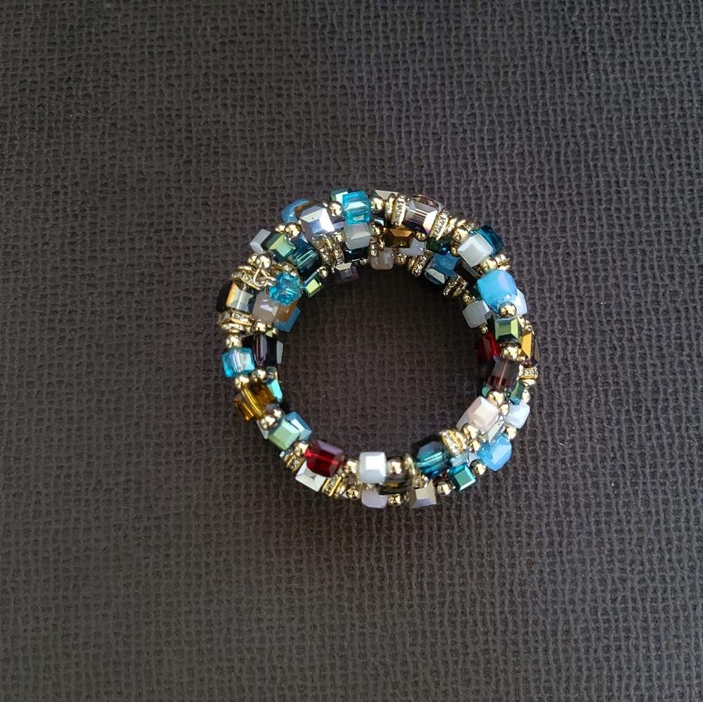 Greenbeads Multicolored🌈 Layered Wrap Bracelet - NIB - Picture 6 of 16